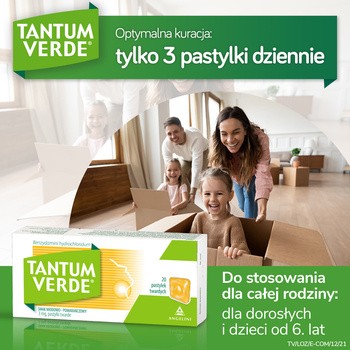 Tantum Verde smak miodowo-pomarańczowy 3 mg, pastylki twarde, 20 szt.