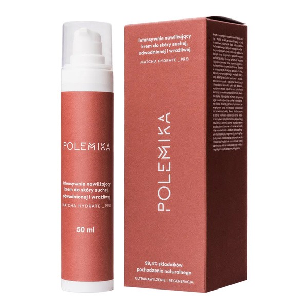 Polemika Polemika Matcha Hydrate Pro, Intensywnie nawilżający krem do skóry suchej, odwodnionej i wrażliwej, 50 ml — Inhaltsstoffe und Bewertung