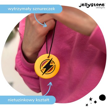 Jellystone Designs, gryzak terapeutyczny Żółta błyskawica, 1 szt.