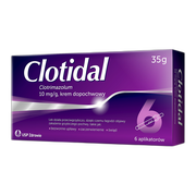 Clotidal, 10 mg/g, krem dopochwowy, 35 g + 6 aplikatorów