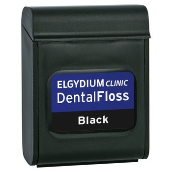 Elgydium Clinic Dental Floss, nić dentystyczna czarna, 50 m