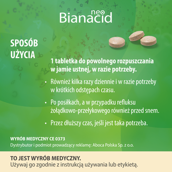 NeoBianacid Nadkwaśność i Refluks, tabletki do ssania, 14 szt.