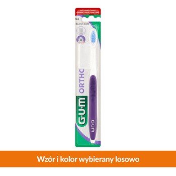Gum Ortho, szczoteczka do zębów, ortodontyczna, 1 szt.