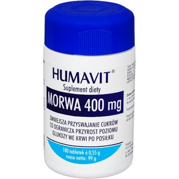 Humavit, Morwa, 400 mg, tabletki, 180 szt.