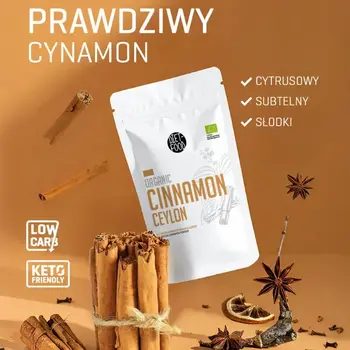 Diet-Food, Bio Cynamon Cejloński Mielony, 100 g
