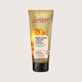 Farmona Jantar, lamelarne serum-maska z esencją bursztynową do włosów długich, zniszczonych i niesfornych, 100 ml
