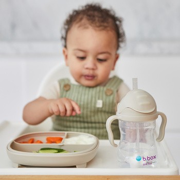 B.box, Bidon ze słomką Latte, 240 ml, 1 szt.