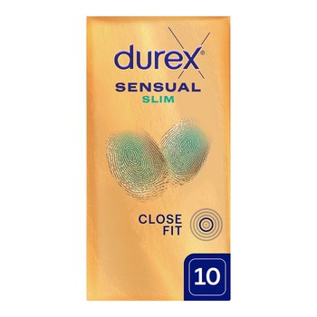 Durex Sensual Slim, prezerwatywy super cienkie, 10 szt.
