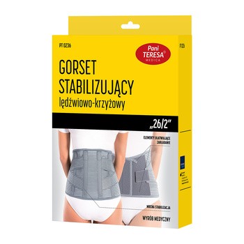 Pani Teresa, Gorset stabilizujący, lędźwiowo-krzyżowy, beżowy, rozmiar XL, 1 szt.