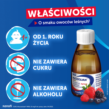 Zestaw 3x Mucosolvan Mini, 15 mg/5 ml, syrop, 100 ml