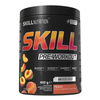 Skill Nutrition Skill Pre-Workout, proszek, smak brzoskwiniowy, 400 g