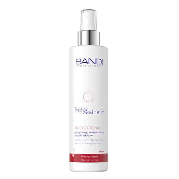 Bandi Professional Bandi Tricho-Esthetic, peptydowy tonik wzmacniający cebulki włosów, 230 ml — Składniki i ocena