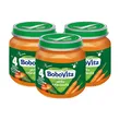 Zestaw 3 x BoboVita, jabłka z marchewką, 4 m+, 125 g