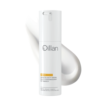 Oillan Repair, nawilżający krem multi-ceramidowy do twarzy dla skóry wrażliwej i bardzo suchej, 50 ml