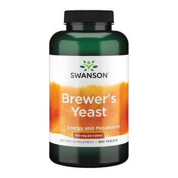 Swanson Brewer's yeast, 500 mg, tabletki, 500 szt.