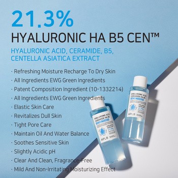 APLB Hyaluronic Acid Ceramide HA B5 Facial Toner, tonik nawilżający do twarzy z kwasem hialuronowym i ceramidami, 160 ml