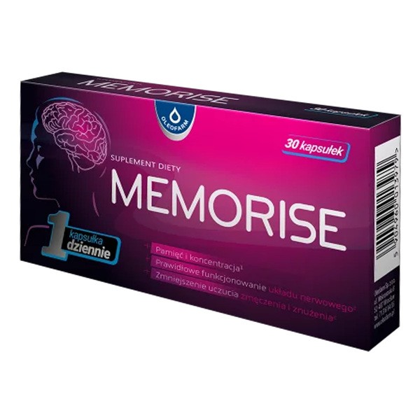 Memorise Kompleks witamin B z bakopą 30 kapsułek [Oleofarm] - Oleofarm