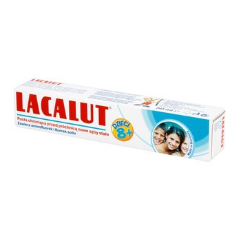 Lacalut, pasta do zębów stałych przeciw próchnicy, powyżej 8 lat, 50ml
