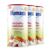 alt Zestaw 3x Humana Herbatka owocowa, granulowana, dla dzieci po 8 miesiącu, 200 g