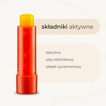 Sylveco, rokitnikowa pomadka ochronna  o zapachu cynamonu, 4,6 g