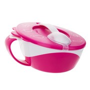 Canpol Babies, miska z łyżeczką i pokrywką Krówka, 350 ml, różowa, 1 szt. https://azcdn.doz.pl/image/d/product/78c89728-scale-180x180.png