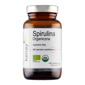 KENAY Spirulina Organiczna, tabletki, 180 szt.