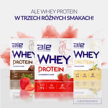 ALE Whey Protein Strawberry Flavor, proszek, 30 g