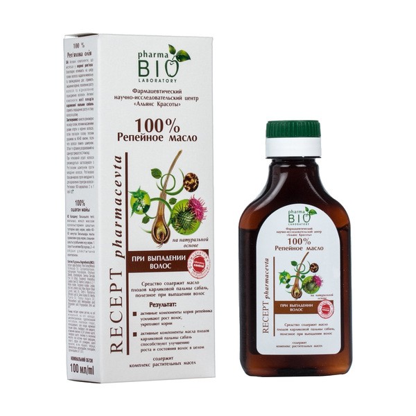 Pharma Bio Laboratory Pharma Bio Laboratory, olej łopianowy przeciw wypadaniu włosów, 100 ml — Składniki i ocena
