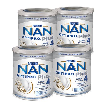 Zestaw 4x Nestle Nan Optipro Plus 4, proszek, 800 g