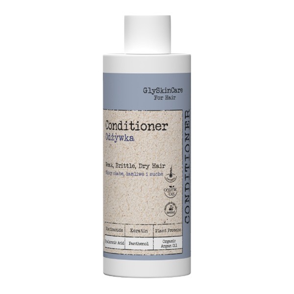 GlySkinCare GlySkinCare For Hair, odżywka do włosów słabych, łamliwych i suchych, 200 ml — Składniki i ocena