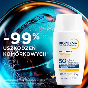 Bioderma Photoderm XDefense Ultra-Fluid, ochronny ultralekki fluid  SPF 50+, bezbarwny, 40 ml