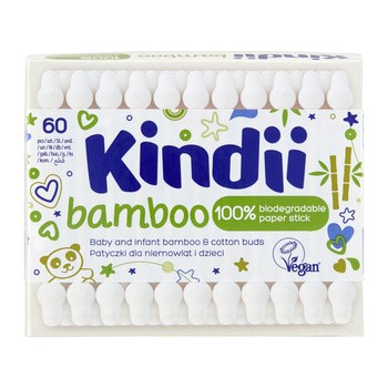 Kindii Bamboo, patyczki dla dzieci, 60 szt.