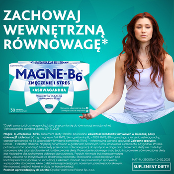 Magne-B6 Zmęczenie i stres, tabletki powlekane, 30 szt.