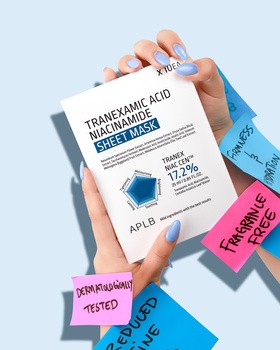 APLB Tranexamic Acid Niacinamide Sheet Mask, rozjaśniająca maska w płachcie z kwasem traneksamowym i niacynamidem, 25 ml