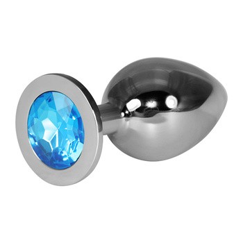 Boss Of Toys, Plug-Jewellery Silver Plug, Light Blue, korek analny