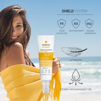 Sesderma Repaskin Invisible Fluis SPF50+, niewidoczny krem-fluid, 50 ml