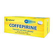 Coffepirine Tabletki od bólu głowy, 450 mg + 50 mg, tabletki, 50 szt.