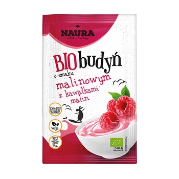 Naura, bio-budyń o smaku malinowym, 38 g