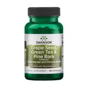 Swanson Grape Seed, Green Tea & Pine Bark Complex, kapsułki, 60 szt. https://azcdn.doz.pl/image/d/product/3be17cfe-scale-180x180.png