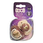 Canpol Lovi, smoczek silikonowy, dynamiczny Night&Day, Girl, 3-6 m, 2 szt. https://azcdn.doz.pl/image/d/product/9b93738f-scale-180x180.png