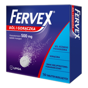 Fervex Ból i Gorączka, 500 mg, tabletki musujące, 16 szt.