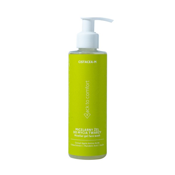 Back to Comfort Cistacea-M, mizellar Gesichtsreinigungsgel, Haut zu Akne neigend und empfindlich, 200 ml — Inhaltsstoffe und Bewertung