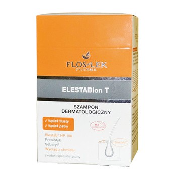 Floslek Pharma, ELESTABion, ELESTABion T - Szampon dermatologiczny - łupież tłusty i pstry, 12 x 16 ml