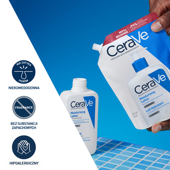 CeraVe, nawilżająca emulsja dla skóry normalnej, suchej i bardzo suchej, opakowanie uzupełniające refill, 473 ml