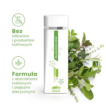 Clear Nature, BIO relaksujący krem ziołowy, 200 ml