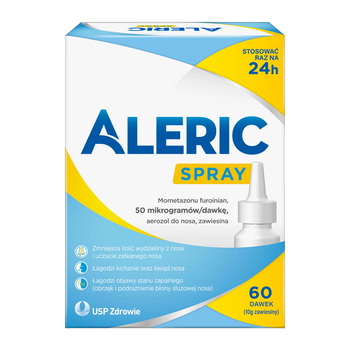 Zestaw Aleric na alergię i katar sienny dla dorosłych, 3x Aleric Deslo Active 5mg oraz Aleric Spay 60 dawek