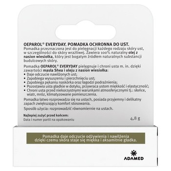 Oeparol Everyday, pomadka ochronna do ust, 4,8 g