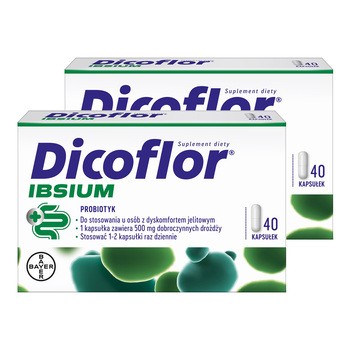 Zestaw 2x Dicoflor Ibsium, kapsułki, 40 szt.
