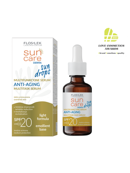 Flos-Lek Sun Care Derma, Sun Drops, serum anti-aging z SPF 20, 30 ml
