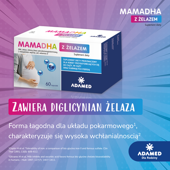 MamaDHA z Żelazem, kapsułki, 60 szt.